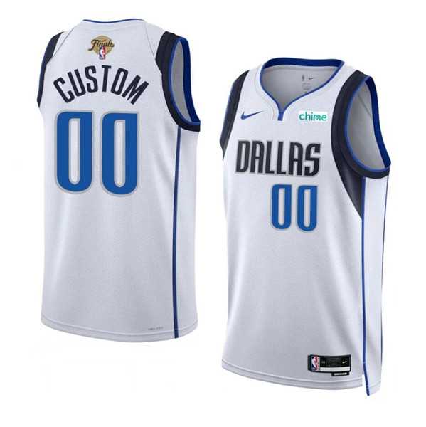 Mens Dallas Mavericks Active Player Custom White 2024 Finals Association Edition Stitched Basketball Jersey->customized nba jersey->Custom Jersey